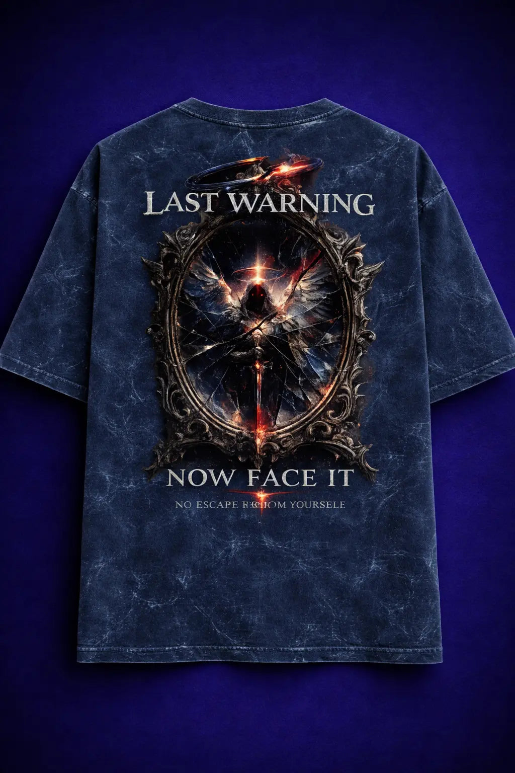 last warning oversized t shirt back print now face it streetwear graphic