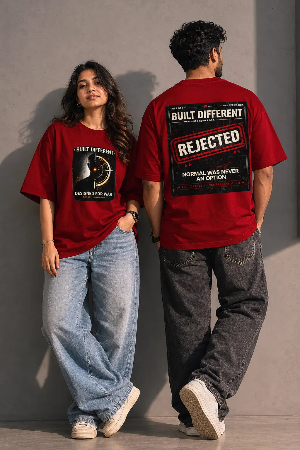 Built Different Oversized T Shirt – Rejected Graphic Streetwear | Maxedoutt