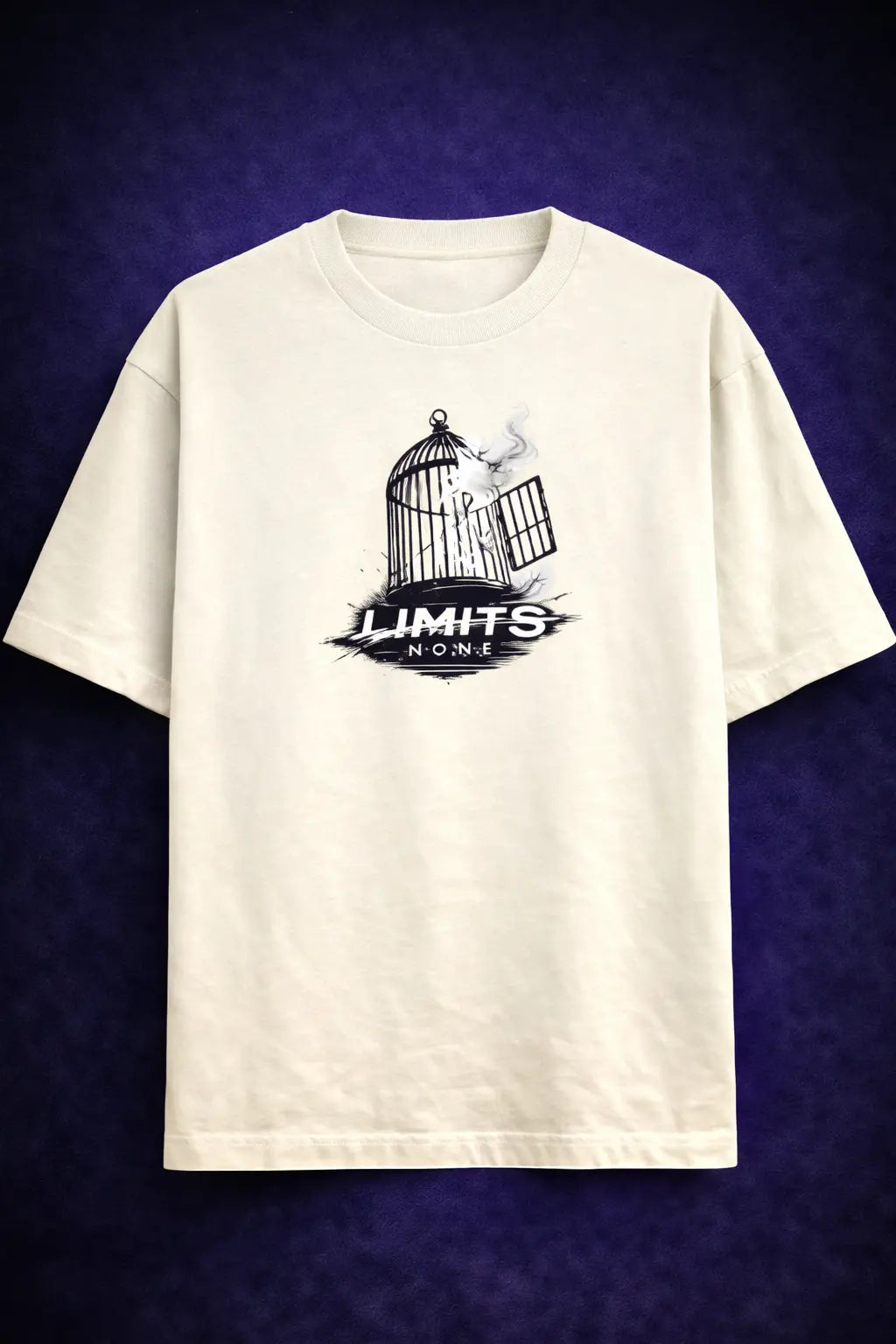 They Saw Limits I Saw None T Shirt front graphic oversized streetwear minimal design