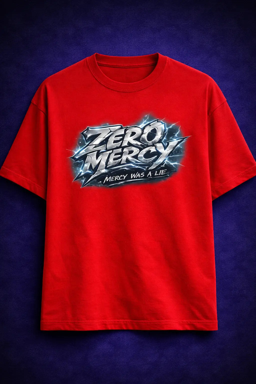 zero mercy oversized t shirt front graphic streetwear design